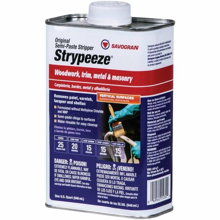 SAVOGRAN Strypeeze Quart Methylene Chloride Free Stripper 01232